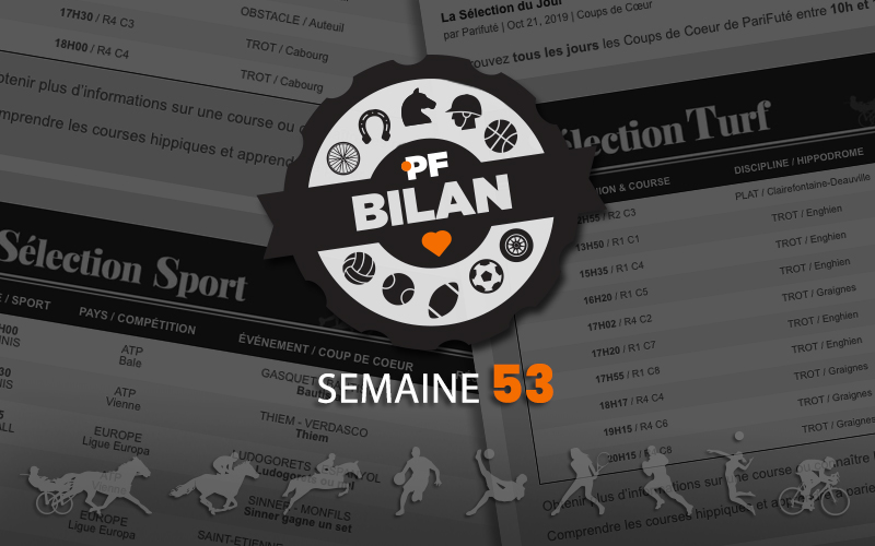 Bilan 28 Dec-3 Jan